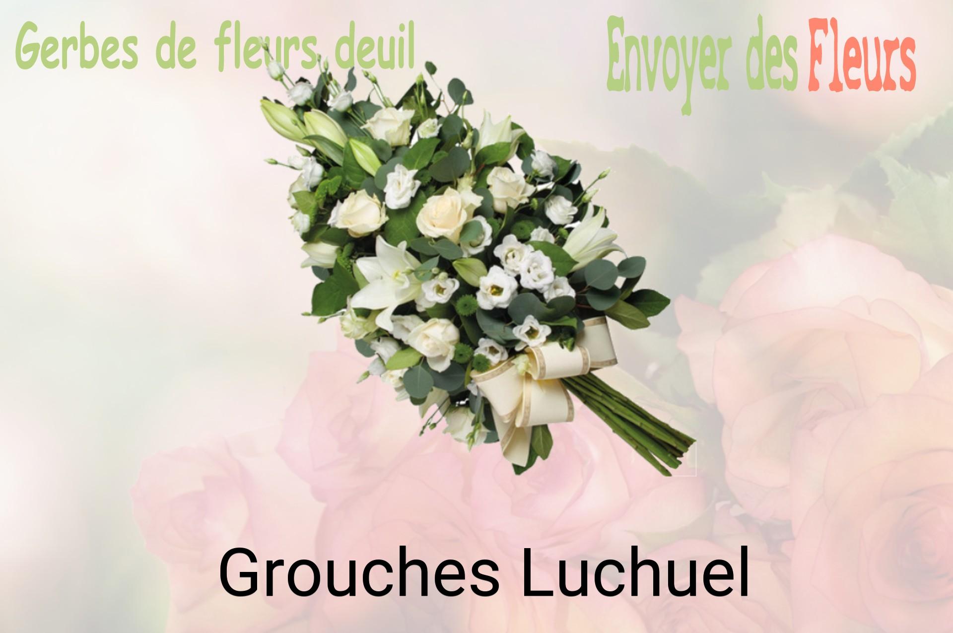 Gerbe de fleurs de deuil livrée à Grouches-Luchuel